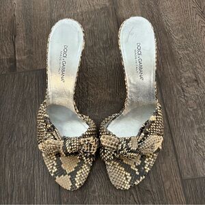 Dolce and Gabbana snake heels